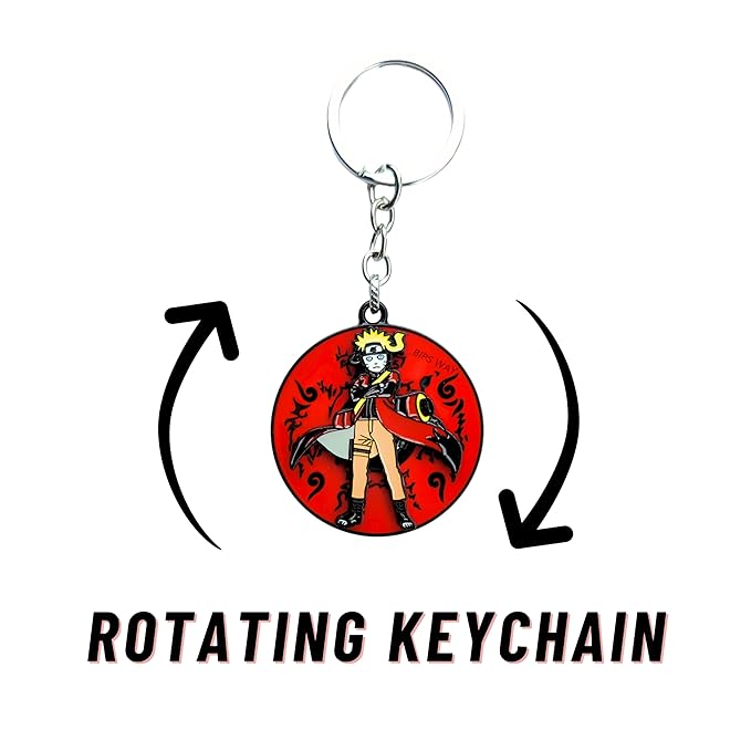 Naruto in Sage Mode – Rotating Metal Keychain